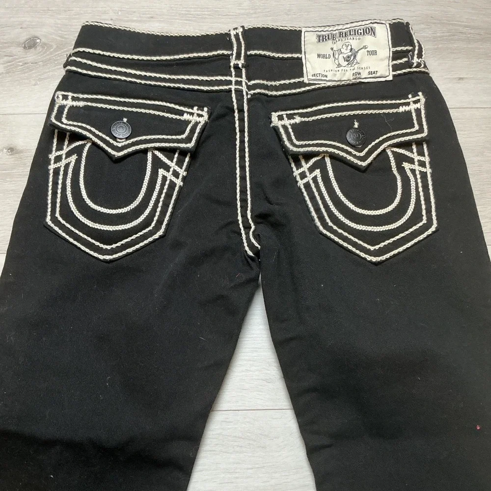 True Religion Ricky Relaxed Straight Black Jeans‎ Size 32 New Without Tags